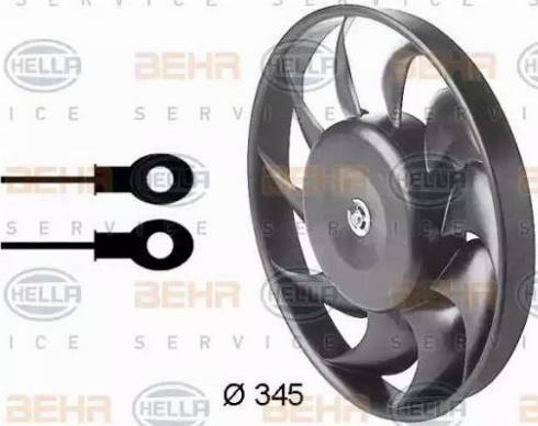 BEHR HELLA Service 8EW 009 157-031 - Fan, radiator autospares.lv