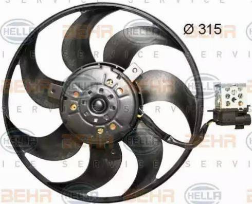BEHR HELLA Service 8EW 351 044-061 - Fan, radiator autospares.lv