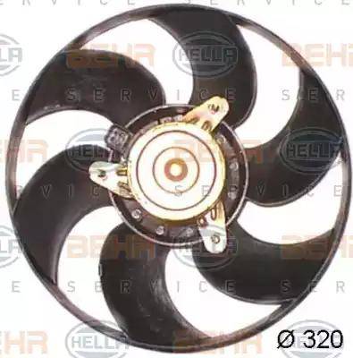 BEHR HELLA Service 8EW 351 044-161 - Fan, radiator autospares.lv