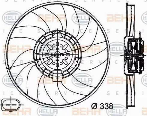 BEHR HELLA Service 8EW 351 044-361 - Fan, radiator autospares.lv