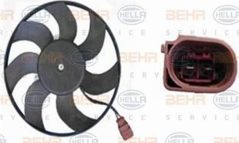 BEHR HELLA Service 8EW 351 040-064 - Fan, radiator autospares.lv