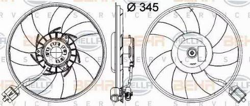 BEHR HELLA Service 8EW 351 041-481 - Fan, radiator autospares.lv