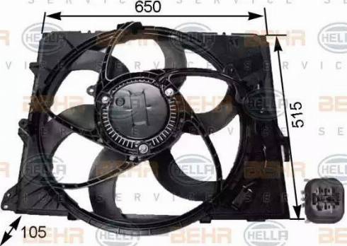 BEHR HELLA Service 8EW 351 043-251 - Fan, radiator autospares.lv