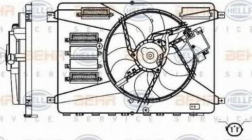 BEHR HELLA Service 8EW 351 000-371 - Fan, radiator autospares.lv