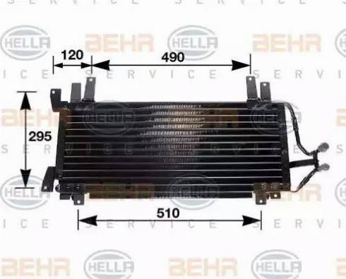 BEHR HELLA Service 8FC 351 035-341 - Condenser, air conditioning autospares.lv