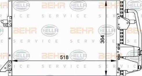 BEHR HELLA Service 8FC 351 035-701 - Condenser, air conditioning autospares.lv