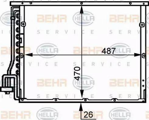 BEHR HELLA Service 8FC 351 036-341 - Condenser, air conditioning autospares.lv