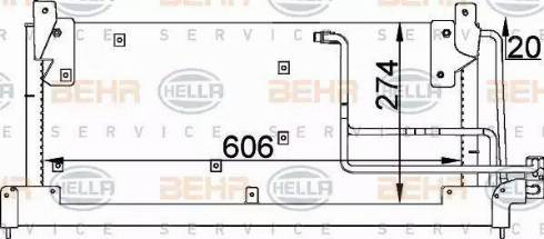 BEHR HELLA Service 8FC 351 037-591 - Condenser, air conditioning autospares.lv