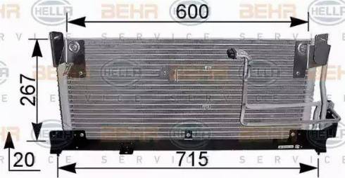 BEHR HELLA Service 8FC 351 037-581 - Condenser, air conditioning autospares.lv