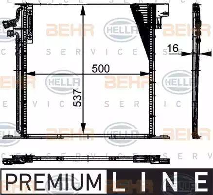 BEHR HELLA Service 8FC 351 037-341 - Condenser, air conditioning autospares.lv