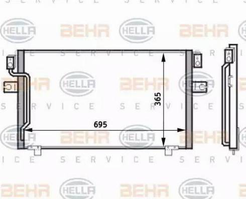 BEHR HELLA Service 8FC 351 024-171 - Condenser, air conditioning autospares.lv