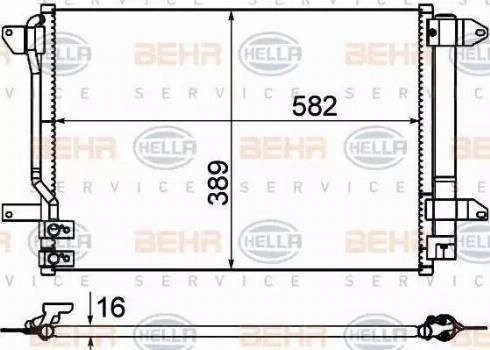 BEHR HELLA Service 8FC 351 344-584 - Condenser, air conditioning autospares.lv