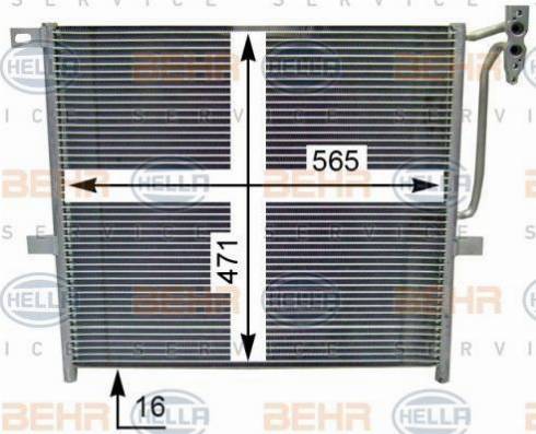 BEHR HELLA Service 8FC 351 344-124 - Condenser, air conditioning autospares.lv