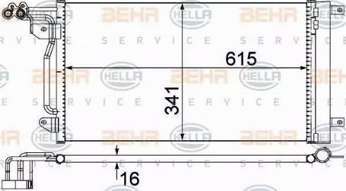 BEHR HELLA Service 8FC 351 309-134 - Condenser, air conditioning autospares.lv