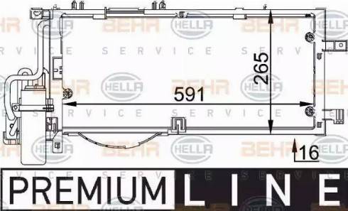 BEHR HELLA Service 8FC 351 300-611 - Condenser, air conditioning autospares.lv