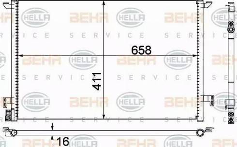 BEHR HELLA Service 8FC 351 300-314 - Condenser, air conditioning autospares.lv