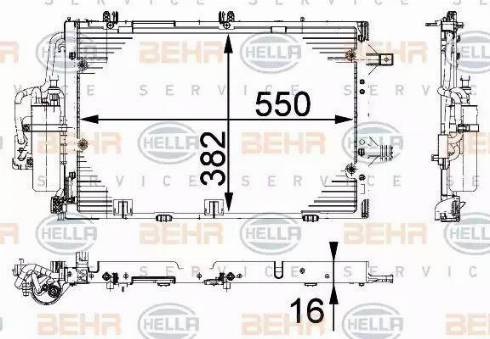 BEHR HELLA Service 8FC 351 301-194 - Condenser, air conditioning autospares.lv