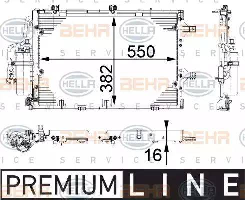 BEHR HELLA Service 8FC 351 301-191 - Condenser, air conditioning autospares.lv