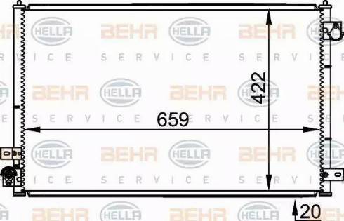 BEHR HELLA Service 8FC 351 301-231 - Condenser, air conditioning autospares.lv