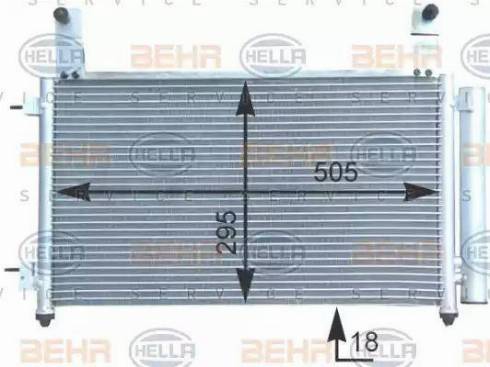 BEHR HELLA Service 8FC 351 303-141 - Condenser, air conditioning autospares.lv