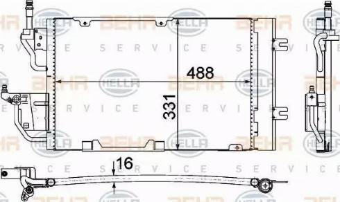 BEHR HELLA Service 8FC 351 302-374 - Condenser, air conditioning autospares.lv