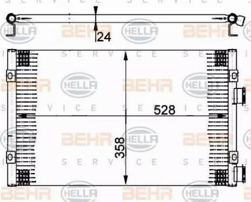 BEHR HELLA Service 8FC 351 302-241 - Condenser, air conditioning autospares.lv