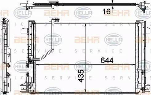 BEHR HELLA Service 8FC 351 307-651 - Condenser, air conditioning autospares.lv