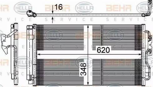 BEHR HELLA Service 8FC 351 316-584 - Condenser, air conditioning autospares.lv