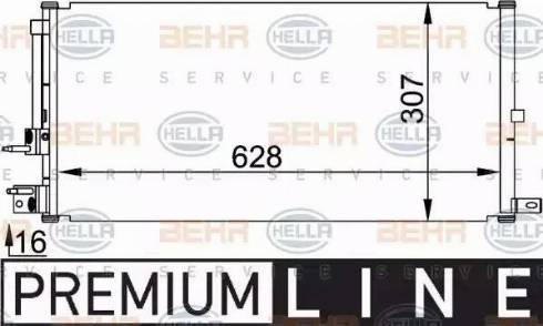 BEHR HELLA Service 8FC 351 318-401 - Condenser, air conditioning autospares.lv