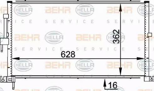 BEHR HELLA Service 8FC 351 318-311 - Condenser, air conditioning autospares.lv