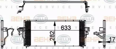 BEHR HELLA Service 8FC 351 317-731 - Condenser, air conditioning autospares.lv