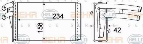 BEHR HELLA Service 8FH 351 045-101 - Heat Exchanger, interior heating autospares.lv