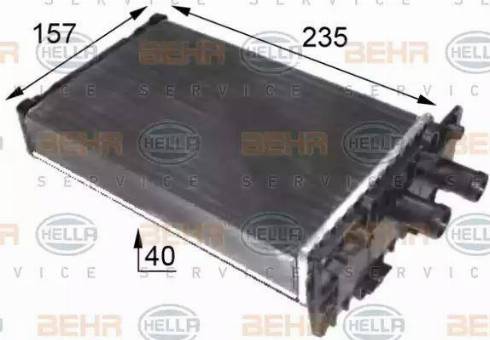 BEHR HELLA Service 8FH 351 024-431 - Heat Exchanger, interior heating autospares.lv