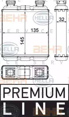 BEHR HELLA Service 8FH 351 315-481 - Heat Exchanger, interior heating autospares.lv