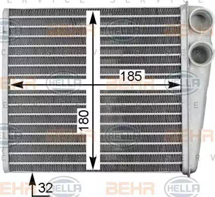 BEHR HELLA Service 8FH 351 315-781 - Heat Exchanger, interior heating autospares.lv