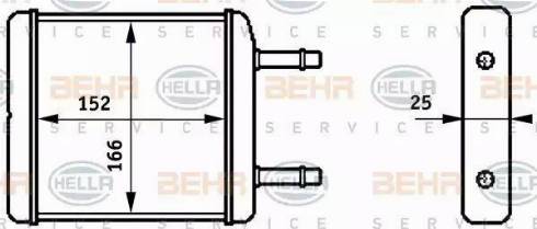 BEHR HELLA Service 8FH 351 313-181 - Heat Exchanger, interior heating autospares.lv