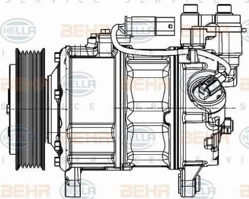 BEHR HELLA Service 8FK 351 007-241 - Compressor, air conditioning autospares.lv