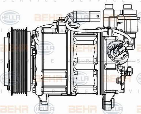 BEHR HELLA Service 8FK 351 007-231 - Compressor, air conditioning autospares.lv