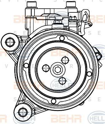 BEHR HELLA Service 8FK 351 007-221 - Compressor, air conditioning autospares.lv