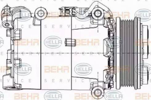 BEHR HELLA Service 8FK 351 334-391 - Compressor, air conditioning autospares.lv