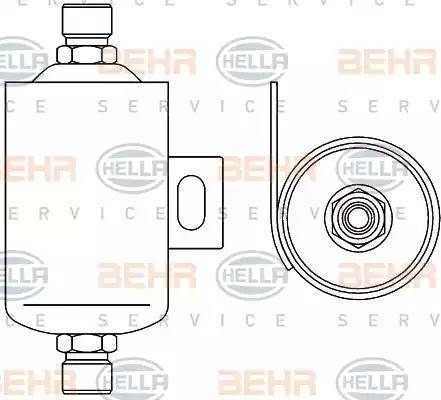 BEHR HELLA Service 8FT 351 192-491 - Dryer, air conditioning autospares.lv