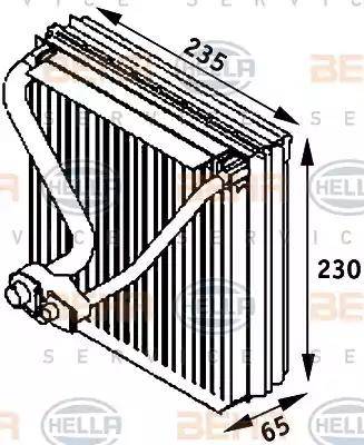 BEHR HELLA Service 8FV 351 211-571 - Evaporator, air conditioning autospares.lv
