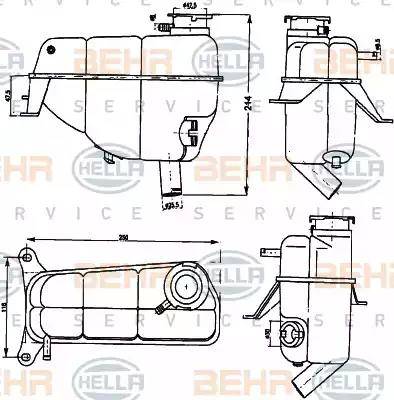 BEHR HELLA Service 8MA 376 755-171 - Expansion Tank, coolant autospares.lv