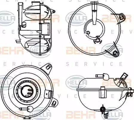 BEHR HELLA Service 8MA 376 702-464 - Expansion Tank, coolant autospares.lv