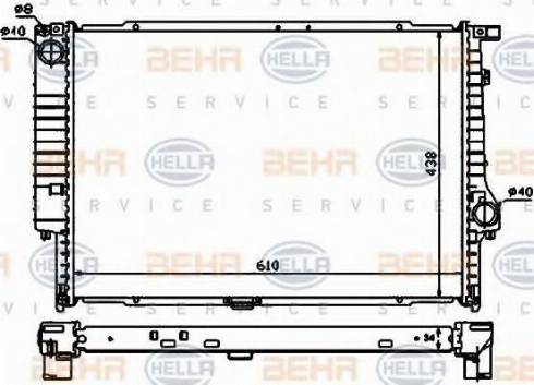 BEHR HELLA Service 8MK 376 900-671 - Radiator, engine cooling autospares.lv