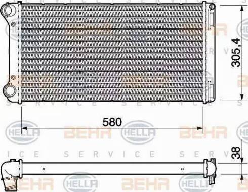 BEHR HELLA Service 8MK 376 754-431 - Radiator, engine cooling autospares.lv