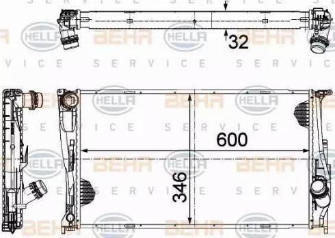 BEHR HELLA Service 8MK 376 754-004 - Radiator, engine cooling autospares.lv