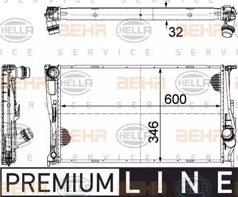 BEHR HELLA Service 8MK 376 754-021 - Radiator, engine cooling autospares.lv