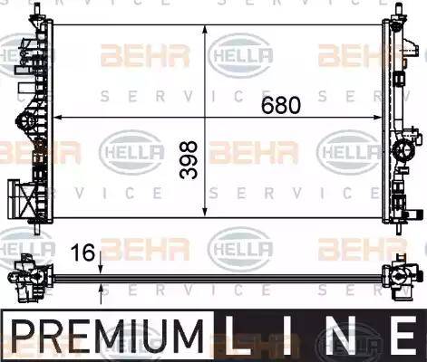 BEHR HELLA Service 8MK 376 754-321 - Radiator, engine cooling autospares.lv