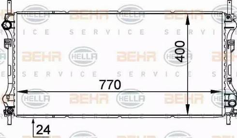 BEHR HELLA Service 8MK 376 755-321 - Radiator, engine cooling autospares.lv